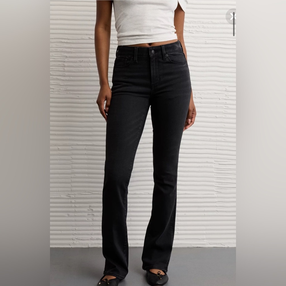 American Eagle 13.5” Waist Women's Skinny Jeans w. Stretch, Faded Black, Size 28